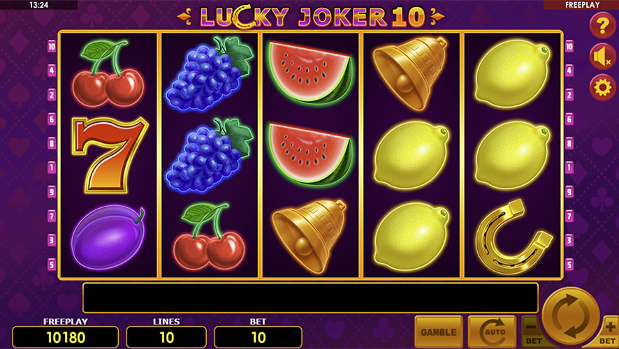 Lucky Joker 10 гуляць онлайн бясплатна